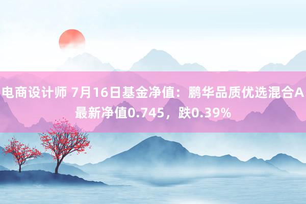 电商设计师 7月16日基金净值：鹏华品质优选混合A最新净值0.745，跌0.39%