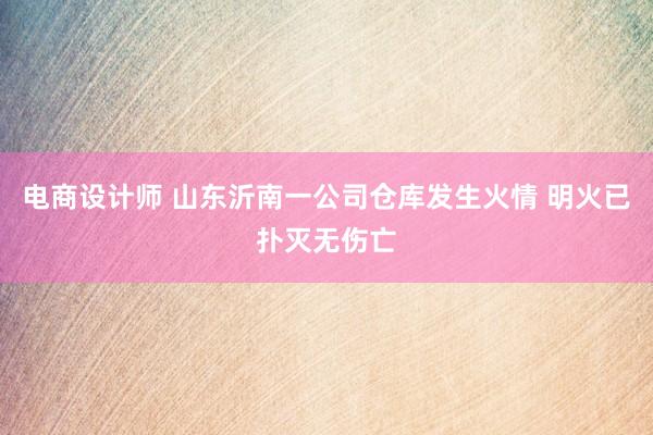 电商设计师 山东沂南一公司仓库发生火情 明火已扑灭无伤亡