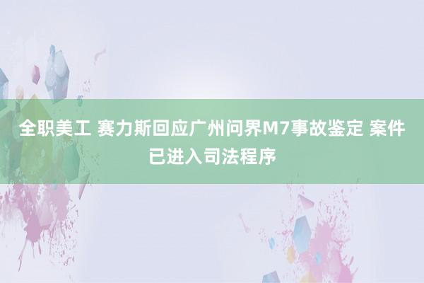 全职美工 赛力斯回应广州问界M7事故鉴定 案件已进入司法程序